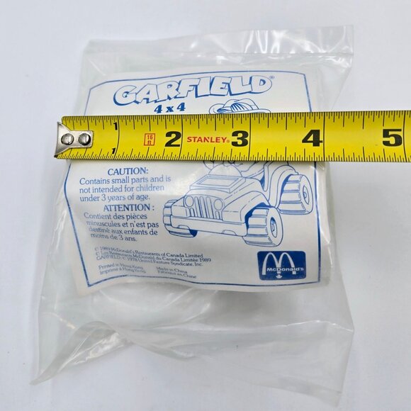 1989 Vintage Garfield McDonald’s Happy Meal Toy 4x4 New Sealed Read - Picture 3 of 5